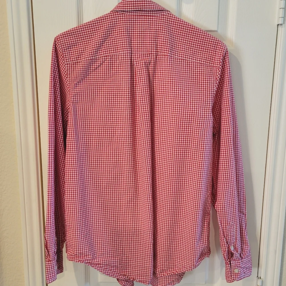 Ralph Lauren Youth XL Dress Shirt - Sz 18 - 20 Red And White Checked Shirt - Picture 3 of 4